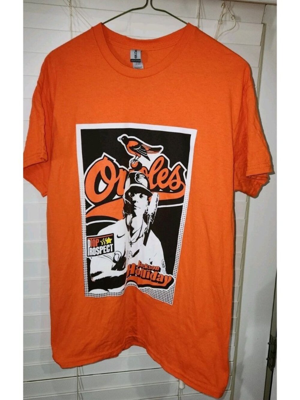Men's Medium Baltimore Orioles Jackson Holliday Top Prospect Debut SGA T Shirt